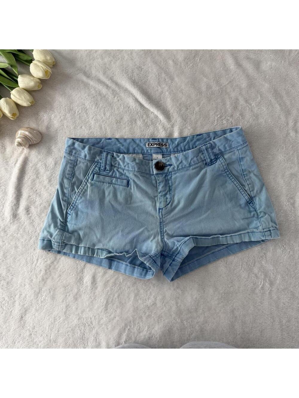 Express low rise denim shorts